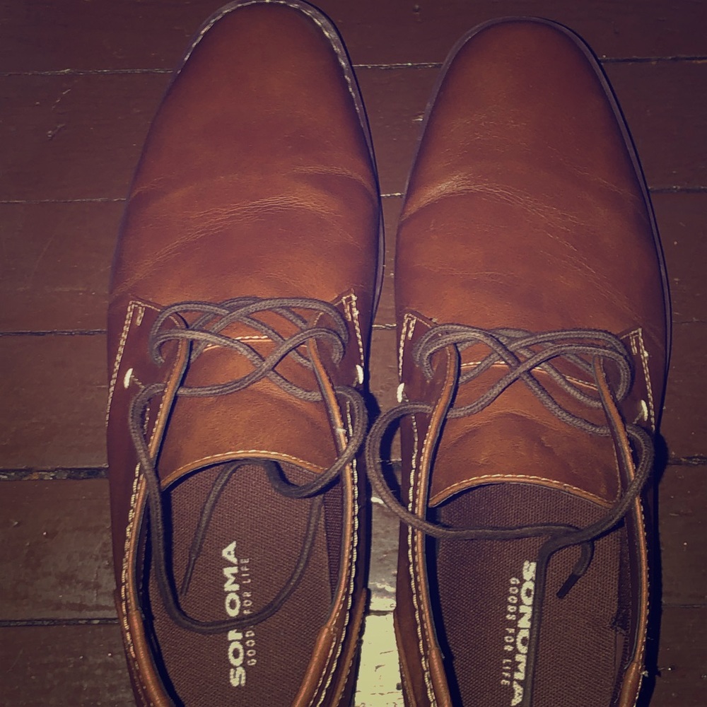 Sonoma Brown Tie Up Shoes